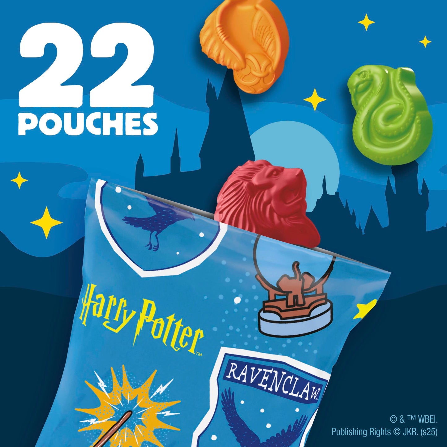 Harry Potter Fruit Flavored Snacks, Fat Free and Gluten Free Snacks, 17.6 oz (22 Pouches)