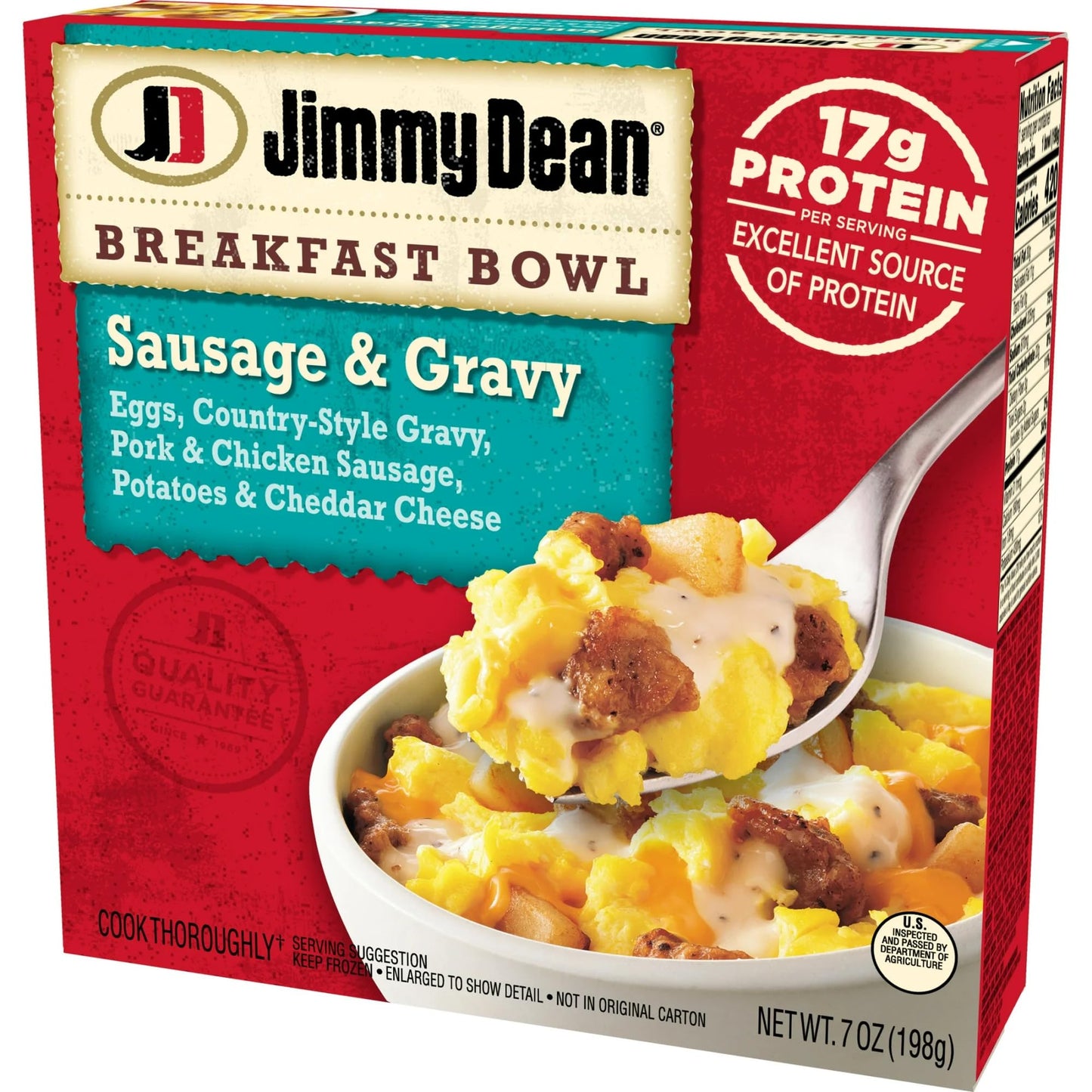 Salutem Vita - Sausage Gravy Breakfast Bowl, Frozen Meal, Hearty Comfort Food, Gift Set: 0,4 lbs - Pack of 8