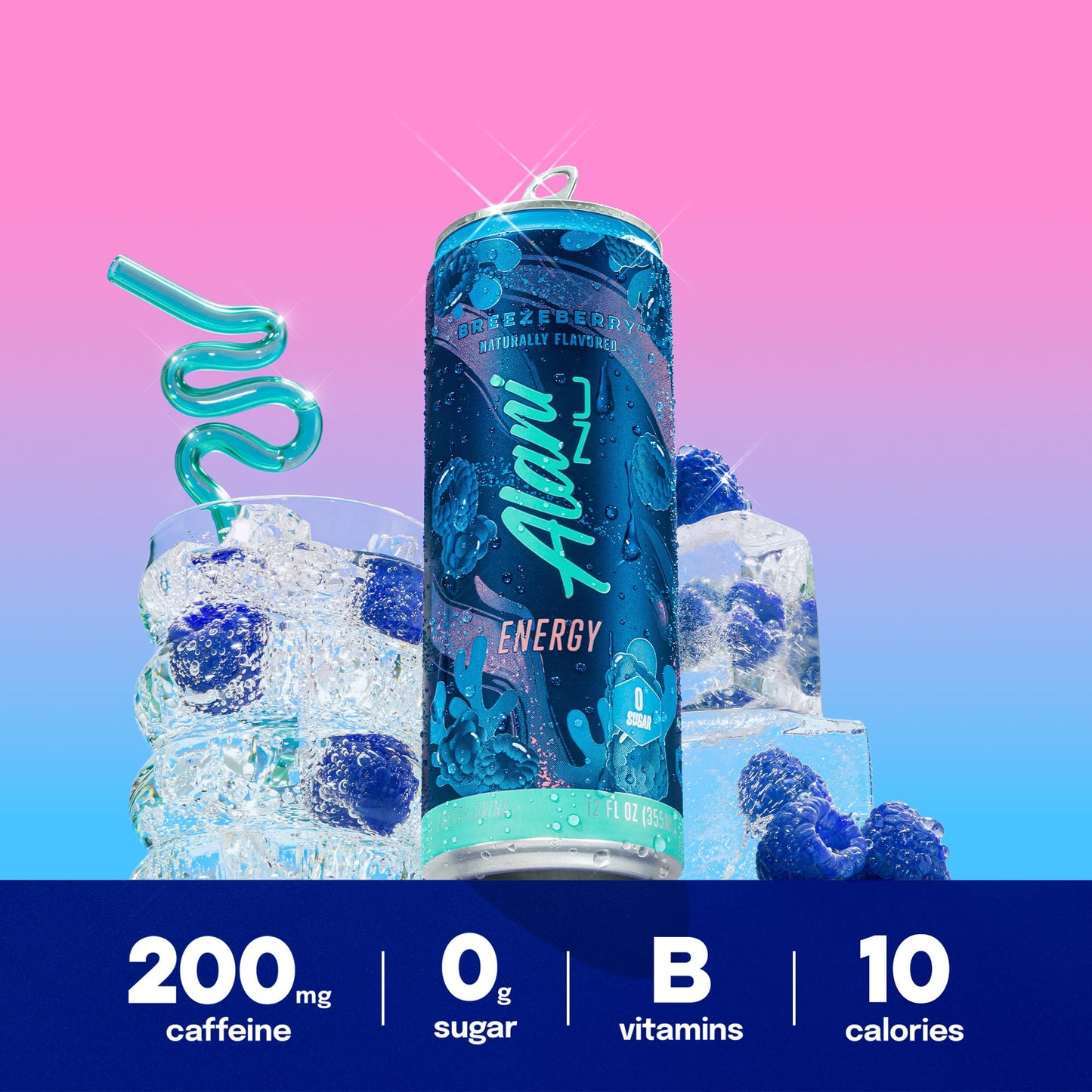 Alani Nu Breezeberry Sugar Free Energy Drink (Pack of 12)
