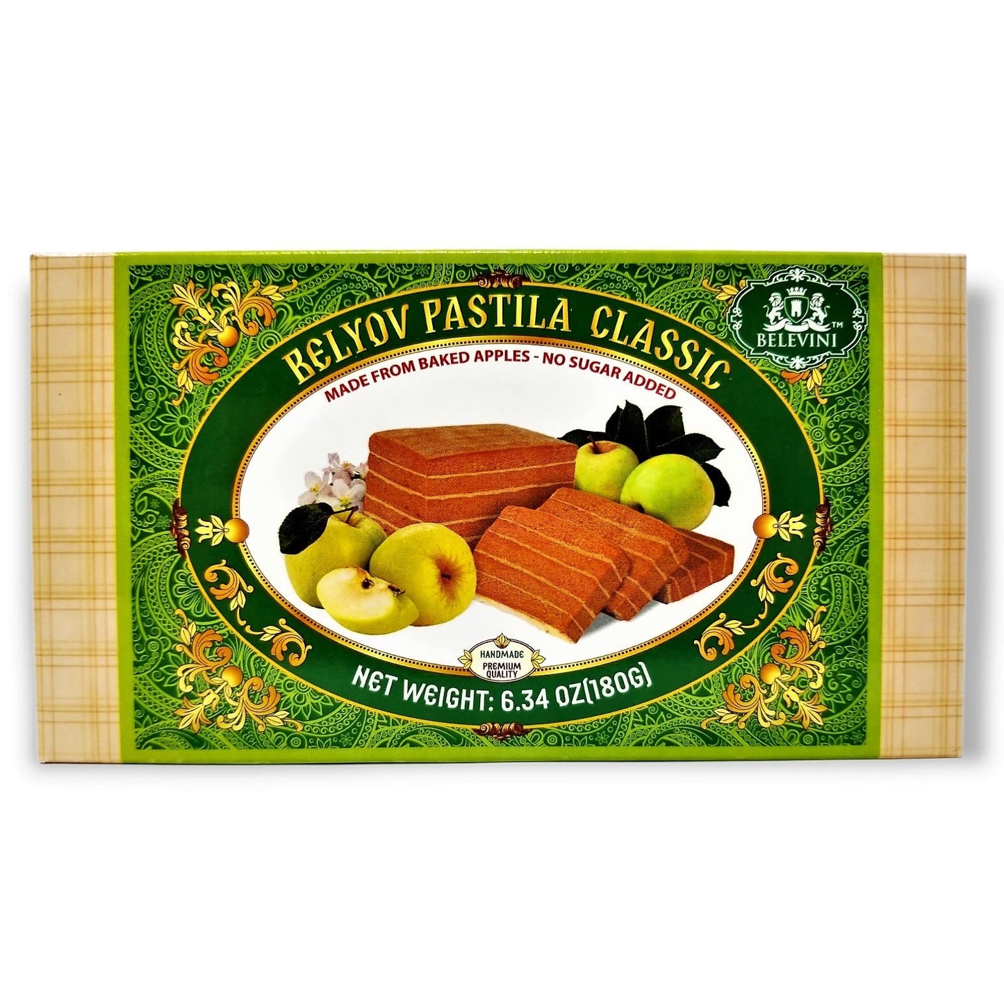 Belevini Tasty and Healthy Belyov Pastila Classic, Handmade, Made from Baked Apples, No Sugar Added, Gluten-free, Pack of 3