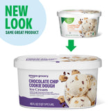 Amazon Grocery, Chocolate Chip Cookie Dough Ice Cream, 48 Fl Oz