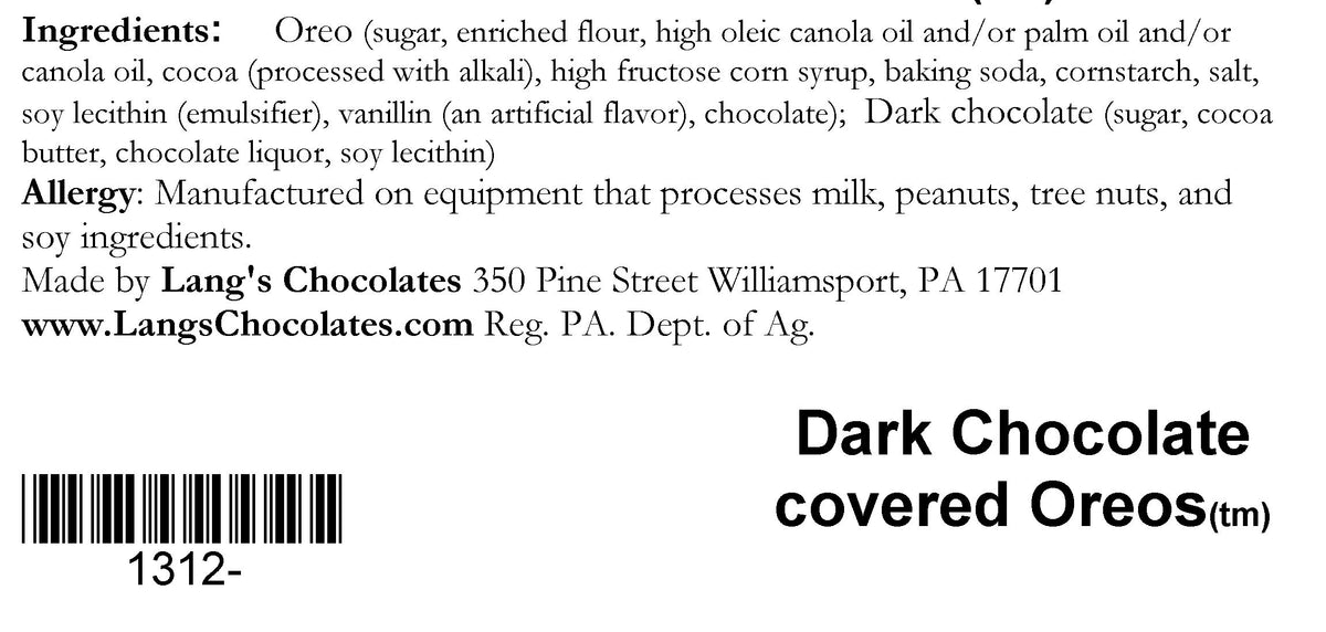 Dark Chocolate Covered Oreos 12-Pack, Heart Decorated Valentine Gift