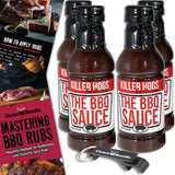 Killer Hogs The BBQ Sauce Memphis Style 4 pk (64 oz) Great to Dip Toss Glaze & More + Barbecue Masters & Bottle Opener (6 Items)!