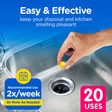 COMPAC HOME Plink Garbage Disposal Cleaner and Deodorizer, Air Fresheners for Garbage Disposal, Lemon Scent, Home Cleaning Products for Kitchen Sink