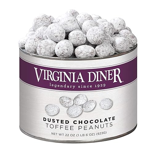 Virginia Diner Gourmet Dusted Toffee Virginia Chocolate Fancy Peanuts, Milk Chocolate Covered, Heart Healthy22 oz (Pack of 1)
