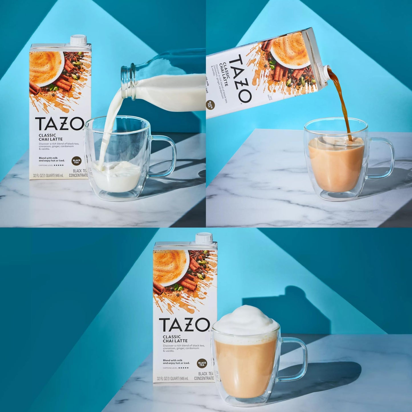 Tazo Chai Tea Latte Concentrate, 32 Fl Oz (Pack of 3)
