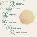 Brewers Yeast Powder for Lactation, 3lbs (90 Servings) | Debittered Brewers Yeast for Breastfeeding Support | Great for Lactation Cookies & Tea | Rich