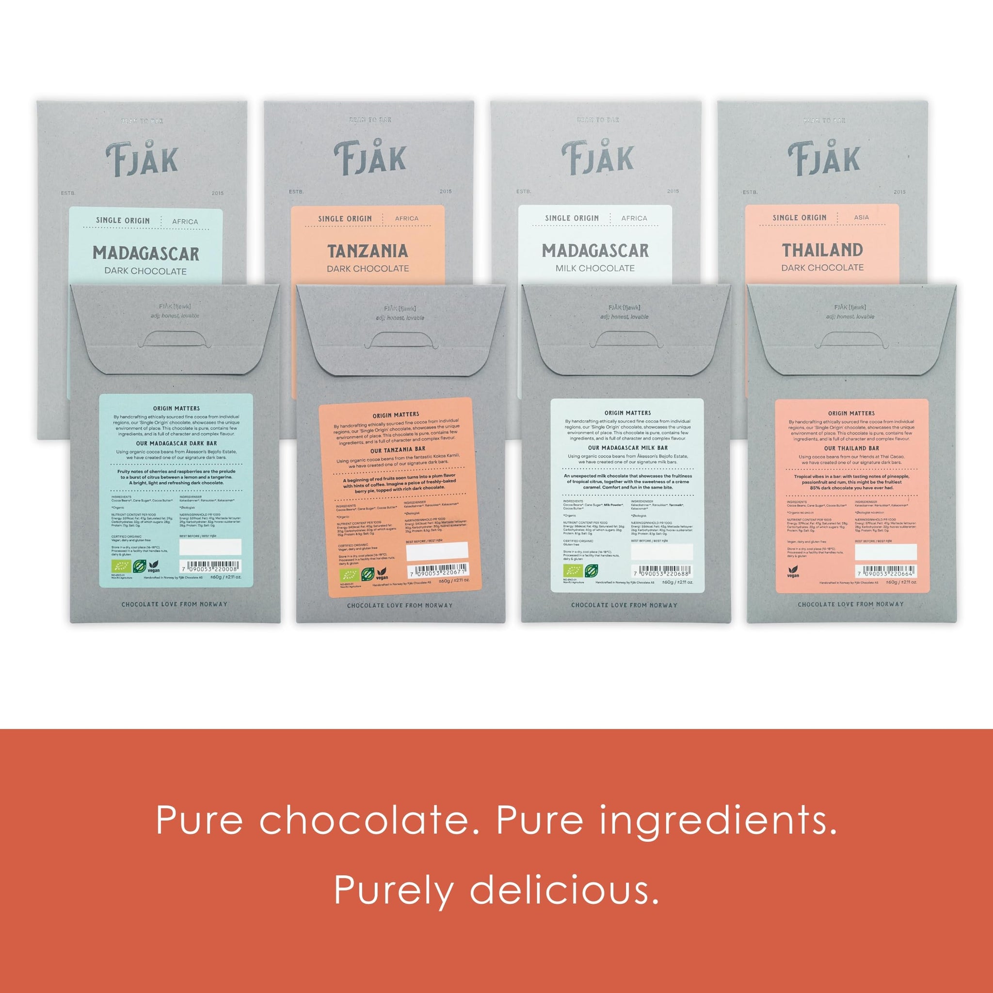 Fjak - Norwegian Chocolate Bundles (Single-Origin)