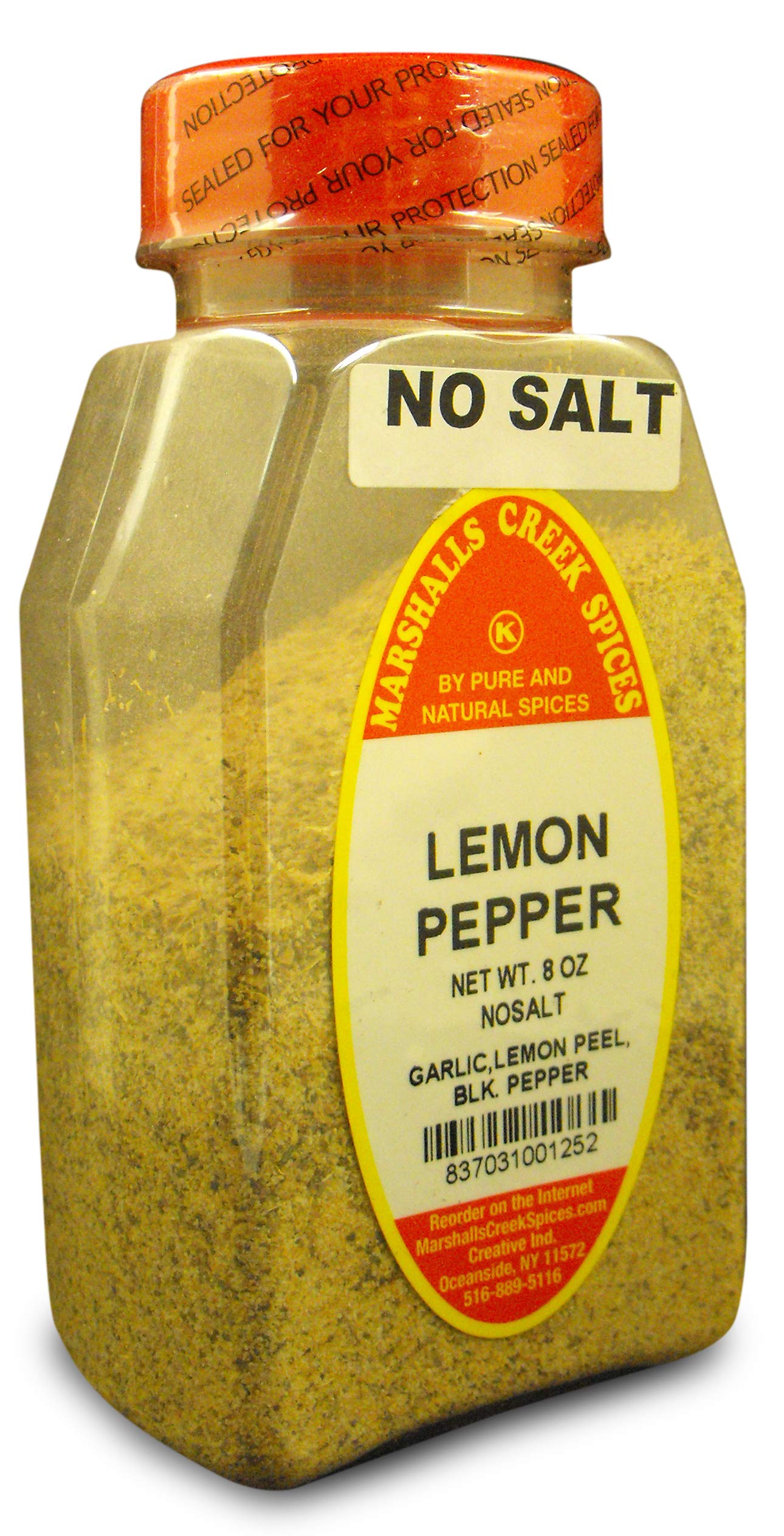 Marshalls Creek Spices Lemon Pepper Seasoning, No Salt, 8 Ounce