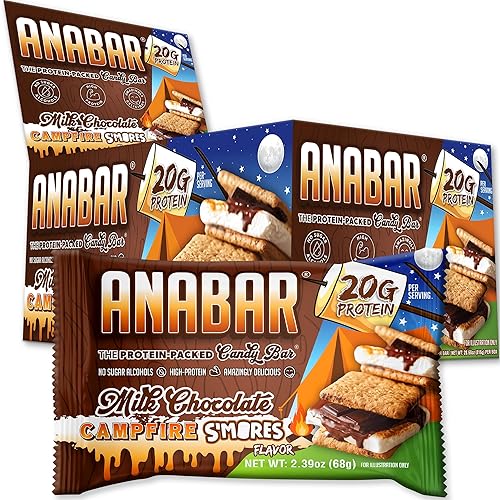 Anabar Protein Bar, The Protein-Packed Candy Bar, Amazing Tasting Protein Bar, No Sugar Alcohols, High Protein, Amazingly Delicious, 20 Grams