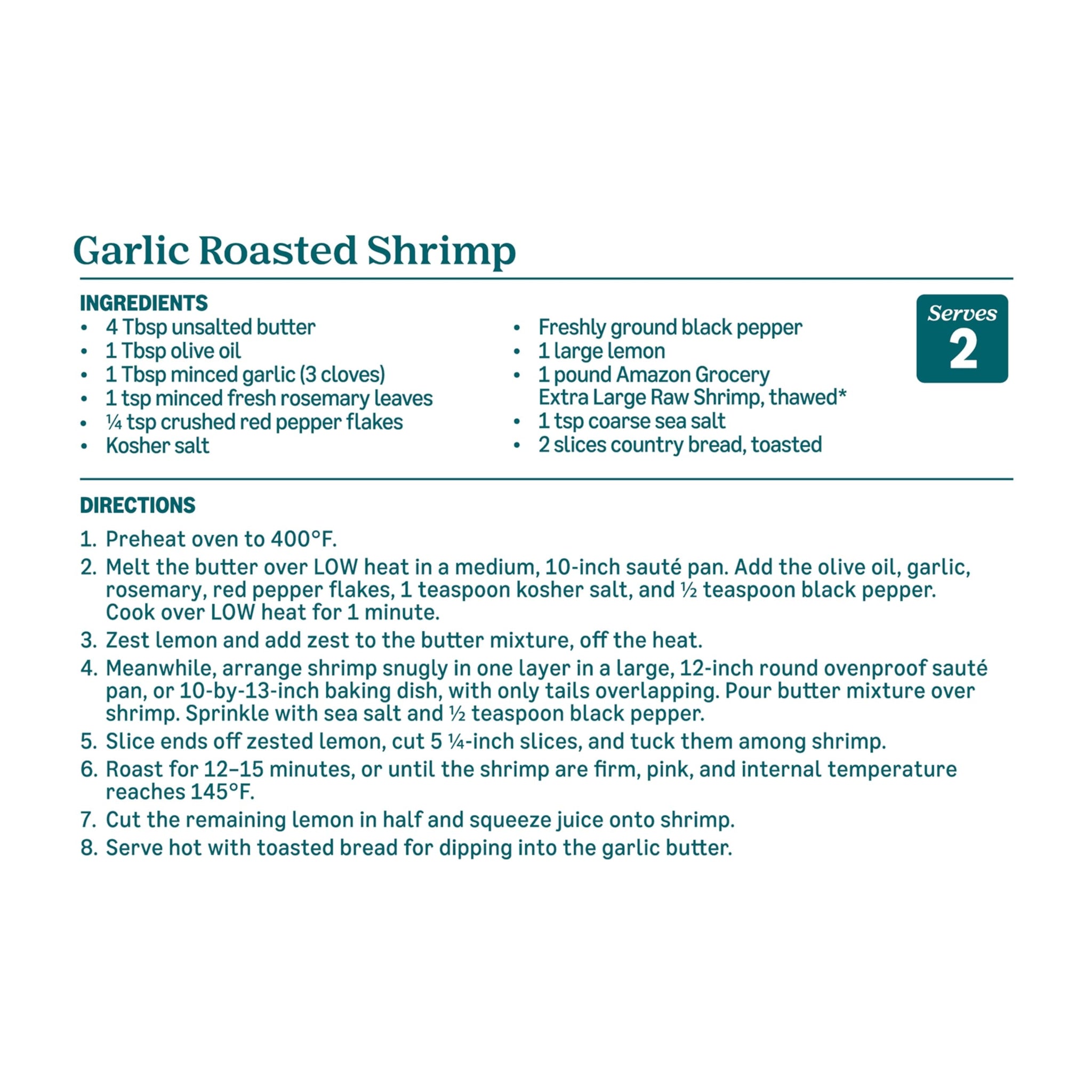Amazon Grocery, Extra Large Raw Shrimp, Tail On, Peeled & Deveined, 16 Oz, Frozen