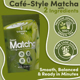 Sweetened Matcha Latte Mix, 4 oz, Matcha Green Tea Powder with Cane Sugar, Hot or Iced Matcha Latte Drink Mix, Resealable Bag