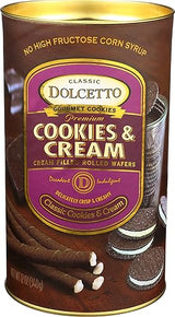 DOLCETTO Dolcetto Wafer Rolls Cookies Cream, 12 OZ