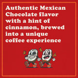 Roasty Buds Mexican Chocolate Coffee Grounds | Café Mexicano 100% Arabica Coffee, Natural Cinnamon Flavors (12 oz) | Gluten-Free, Non-GMO, No Sugar |