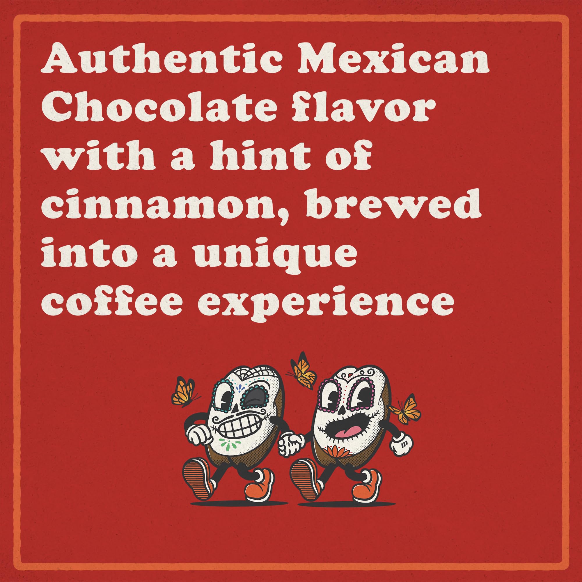 Roasty Buds Mexican Chocolate Coffee Grounds | Café Mexicano 100% Arabica Coffee, Natural Cinnamon Flavors (12 oz) | Gluten-Free, Non-GMO, No Sugar |