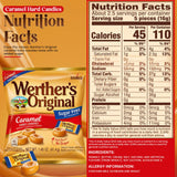 Werthers Original Sugar Free Hard Candy Assortment - Caramel, Chocolate & Coffee Flavors - Pack of 4 (1.46 oz) - Individually Wrapped Zero Sugar