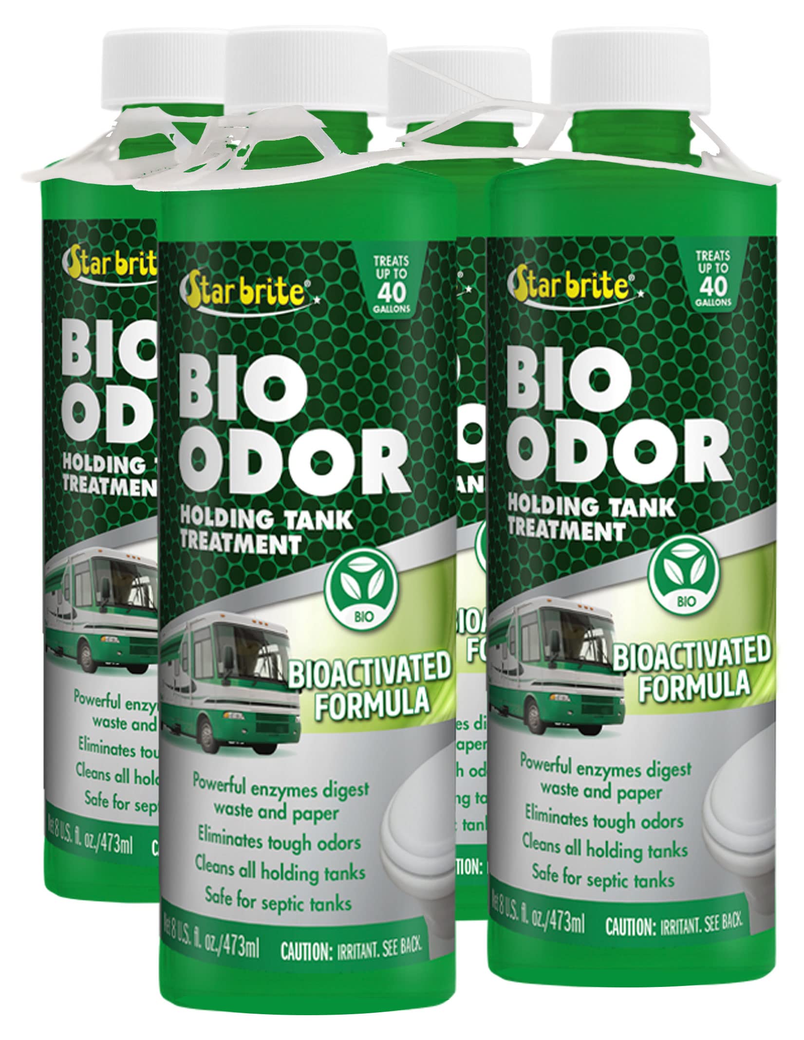 STAR BRITE Bio Odor Holding Tank Treatment - Bioactivated Formula for Waste & Odor Control - Long-Lasting, Campground-Friendly Deodorizer