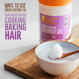 BetterBody Foods Organic Unrefined Coconut Oil - Hair & Skin Moisturizer, Baking & Cooking Oil - Light Aroma and Flavor - Butter Alternative - 28 Fl