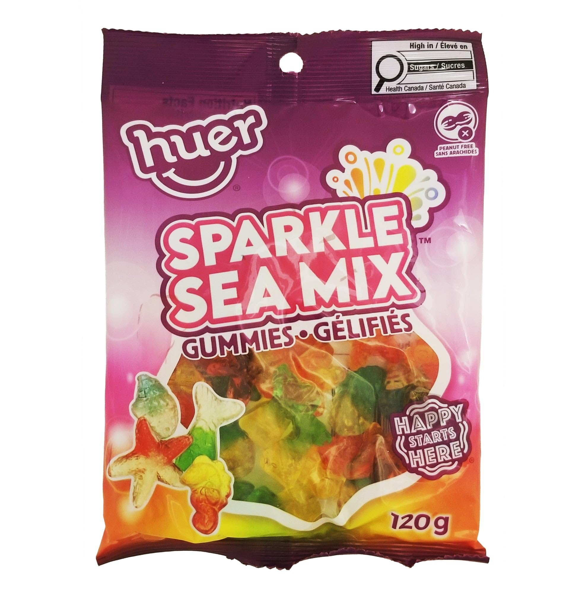 Huer Sparkle Sea Mix Gummies 120g | Soft Gummy Texture Ocean-Themed Candy