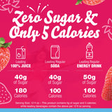 Crystal Light Wild Strawberry Artificially Flavored Powdered Drink Mix with Caffeine, 120 ct Pack, 12 Boxes of 10 On-the-Go-Packets