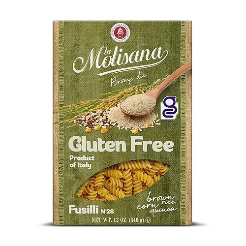 La Molisana - Imported Italian Gluten Free Fusilli, (4)- 12 oz. Pkgs