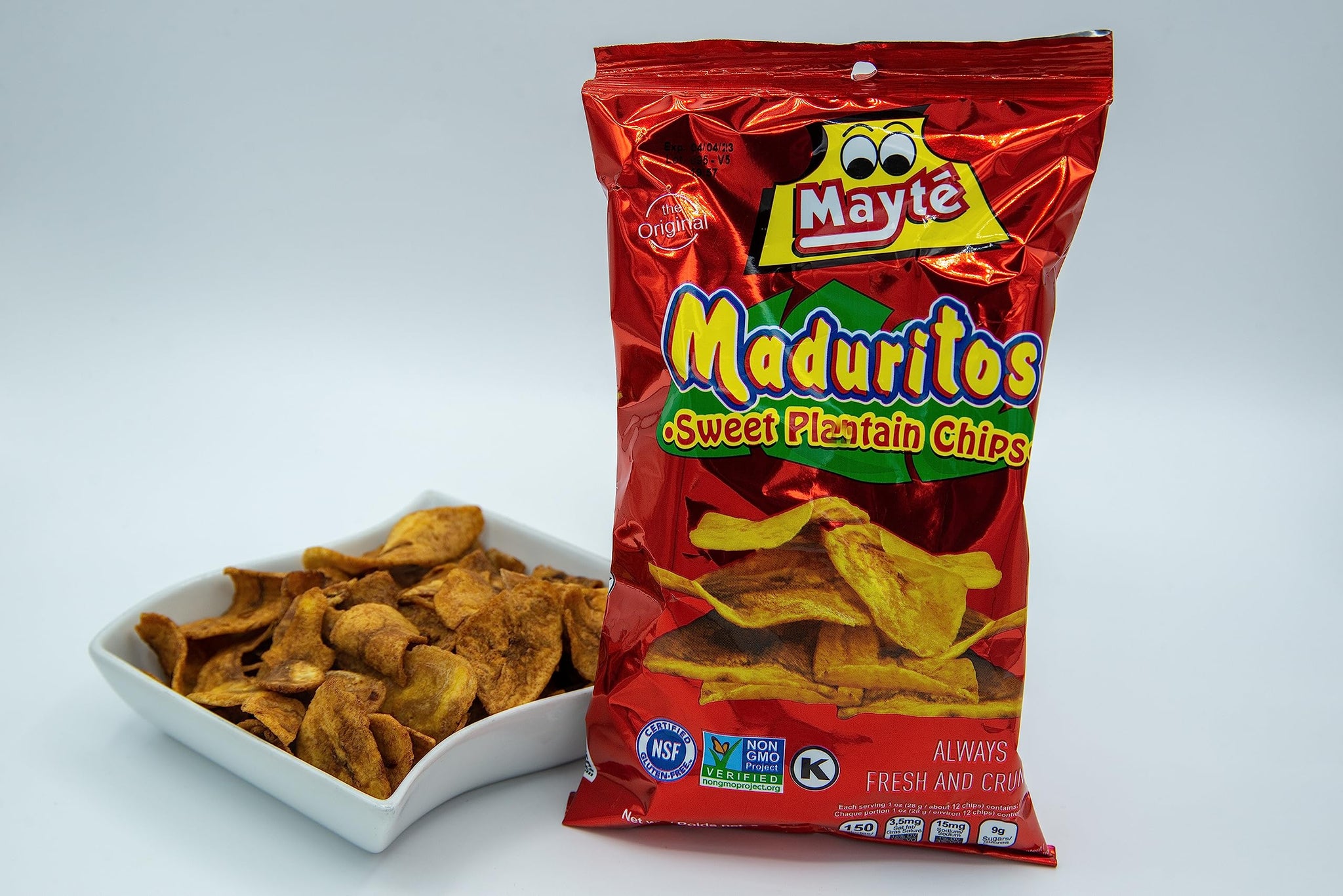 VALUE 4-Pack - Maduritos Bundle - INCLUDES 4 Bags Sweet Plantain Chips / Maduritos Dulcesitos Mayte 12oz TOTAL - Comes in a Despensa Colombiana Pack