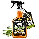 Smells Like Legal™ Lemongrass Odor Eliminator Spray - Powerful Commercial-Grade - Eliminates Smoke, Pet & Food Odors at source - Fabric-Safe