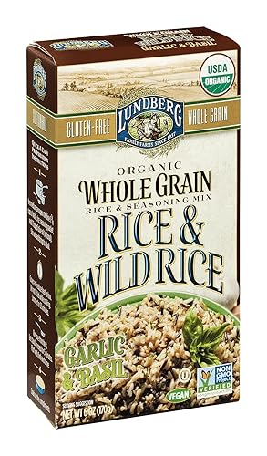 Lundberg Organic Whole Grain Garlic and Basil Rice, 6 Ounce - 6 per case.6