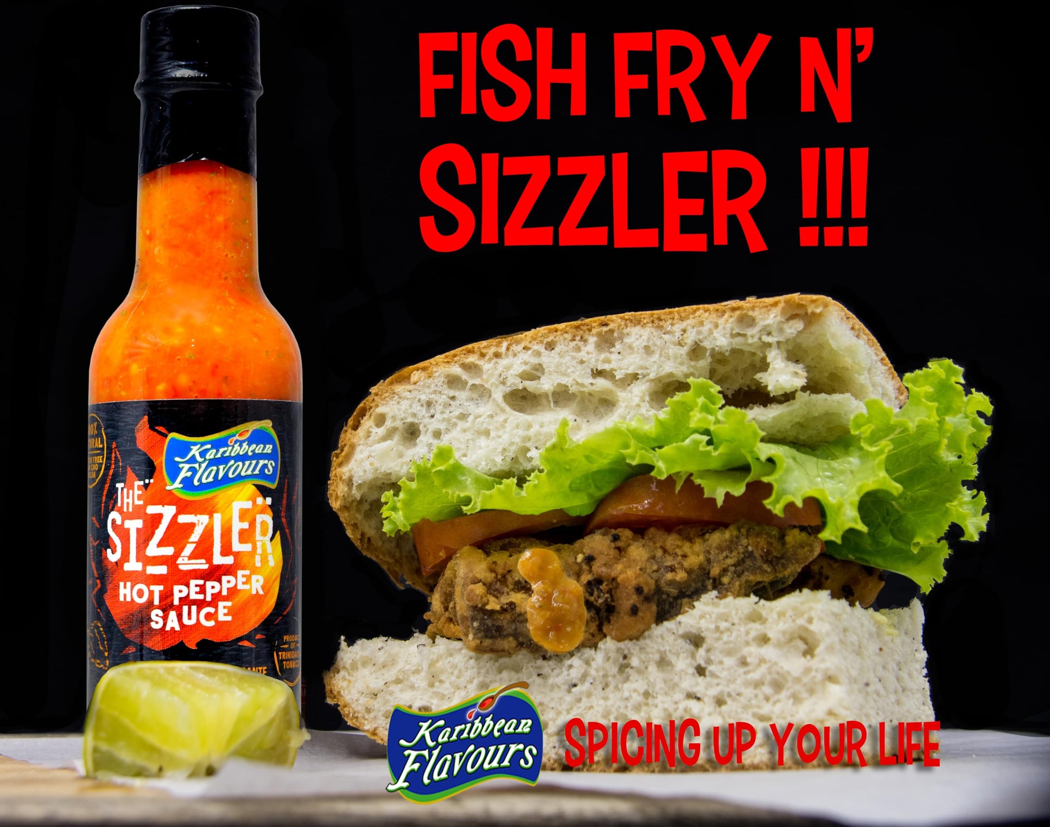The Sizzler - Trinidad Scotch Bonnet Hot Pepper Sauce - 5 Oz/150ml