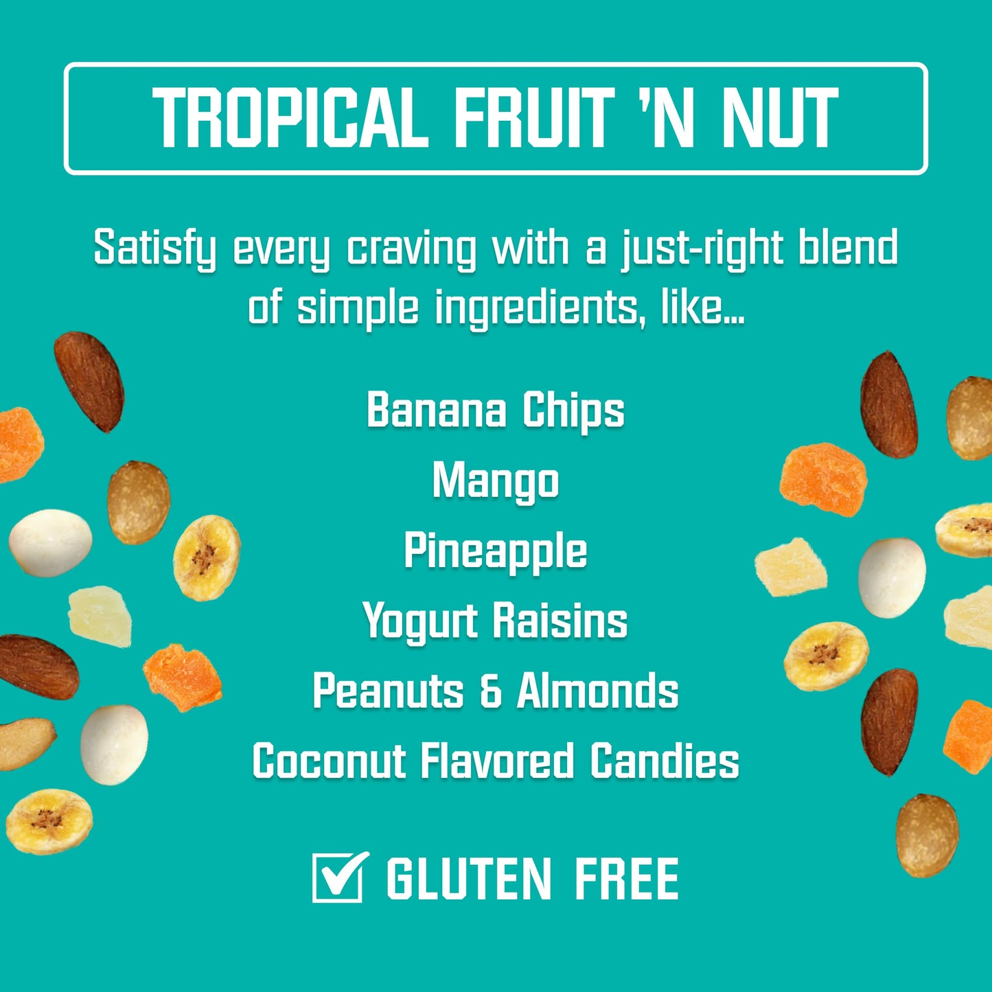 Kar’s Nuts Tropical Fruit ‘N Nut Trail Mix, 28 oz Resealable Pouch (Pack of 1), Gluten-Free Trail Mix Snack