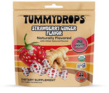 Tummydrops, No Sugar Strawberry Ginger Flavor, Gluten Free & Vegan, 33 Individually Wrapped Organic Ginger Lozenges Made with Organic Monkfruit