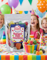 Gourmet Gumdrop Candy Assortment - 1 lb of Fresh Fruity Chewy Sweets Cherry Orange Grape Lime Lemon Pineapple Sugar Sanded Treat