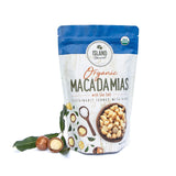 Island Harvest Organic Macadamia Nuts with Sea Salt - 100% Hawaiian Keto Friendly Nuts; All-Natural Non-GMO Macadamia Nuts Salted; Dry Roasted Nuts