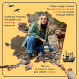 Fable Fish Wild Alaskan Salmon Jerky - Wild Caught Salmon with 31g of Protein - Tasty Fish Jerky with Omega-3s and Natural Source of Collagen - Made