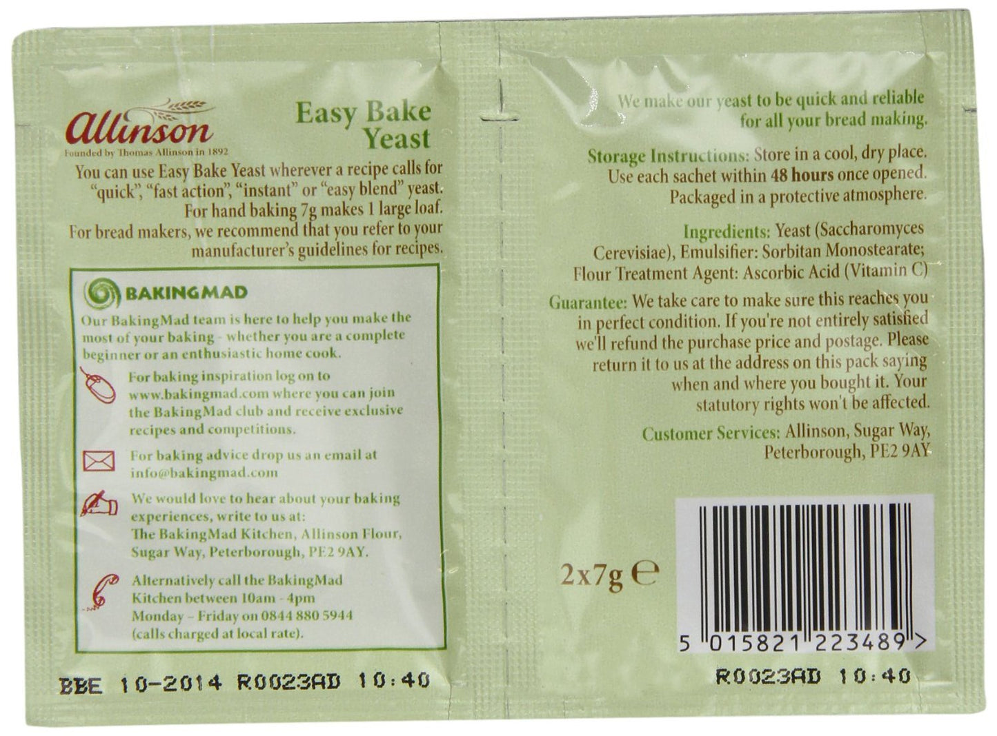Allinson Easy Bake Yeast (2x7g) - Pack of 2