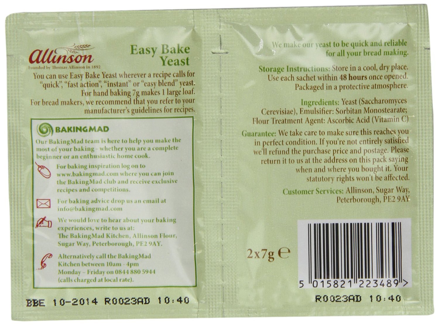Allinson Easy Bake Yeast (2x7g) - Pack of 2