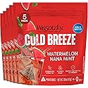 Wissotzky Watermelon Nana Mint Cold Breeze, Cold Brew Iced Tea (5 Pack - 90 Tea Bags) | Caffeine-Free | Herbal Tea | Kosher | Cold Water Brewing