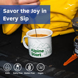 Alpine Start Premium Instant Coffee, Non-Dairy Coconut Creamer, 100% High Altitude Colombian Arabica Coffee, Non-GMO, Dairy Free, Soy Free, 5 Single