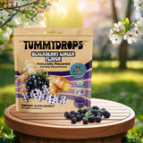 Tummydrops, No Sugar Sweet Blackberry Ginger Flavor, Gluten Free & Vegan, 33 Individually Wrapped Organic Ginger Lozenges Made with Organic Monkfruit