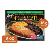 Amy's Frozen Meals, Cheese Enchilada Whole Meal, Made With Organic Corn and Tomatoes, Gluten Free Microwave Meals, 9 Oz