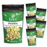 Eden Organic Pistachios, Shelled, Roasted, and Misted with Sea Salt, California Grown, 4 oz