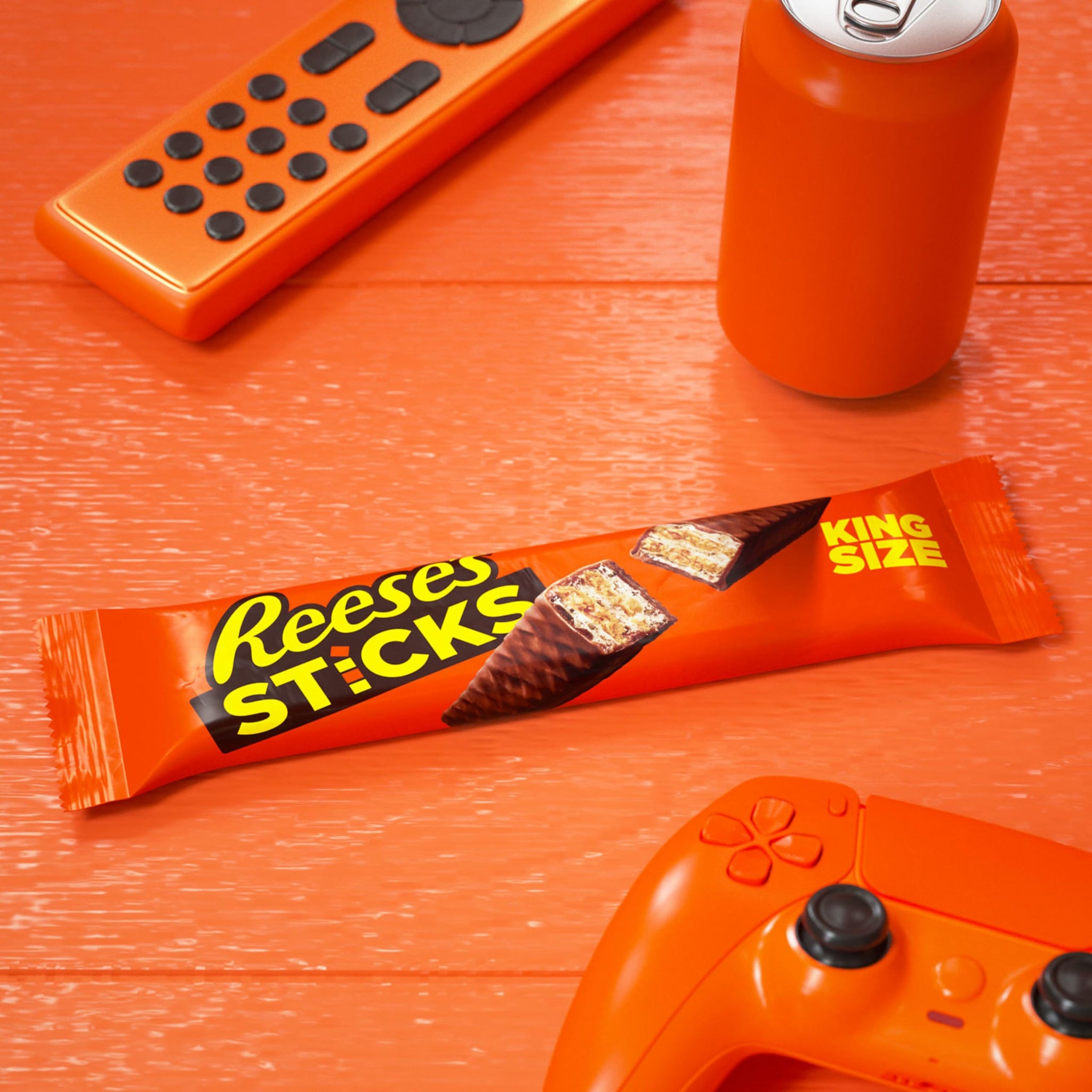 REESE'S STICKS Milk Chocolate Peanut Butter Wafer King Size, Candy Packs, 3 oz (24 Count)