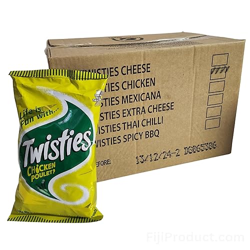Twisties - Poulet Chicken Flavor Snacks (Pack Of 12 x 100g Ea) Unique Chicken Flavored ... FIJI'S Favorite Snack, SOO DELICIOUSS! BOX - BUY