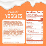 Nature's Garden Probiotic Mango Peach Yoggies, 25.3oz (36 x 0.7oz) - Yogurt Covered Fruit Snack, High Fiber, Real Fruit Pieces, Fruit Snack Packs
