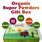 Food to Live Organic Super Powders in a Gift Box - Acai Berry Powder, Goji Berry Powder, Sacha Inchi Powder, Maca Powder, Mesquite Powder