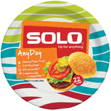 Solo Any Day Paper Plates, 10" Patterns May Vary (Pack of 4)