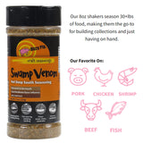 Dizzy Pig Swamp Venom Hot Deep South Seasoning Rub (8oz Shaker) - Seasons 30+lbs of Food - Hand Made in the USA - MSG Free, Gluten Free