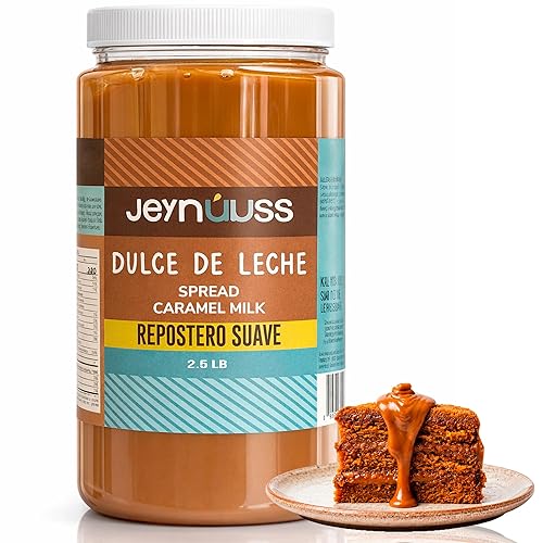 Jeynuuss Dulce de Leche Caramel Spread 2.5 LB (40 oz) - Repostero Thick Arequipe Cajeta for Cake Filling, Pastry & Piping Bag - Bake Stable, No Palm