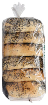 Sacramento Bakery Bagel Poppy 6 PK, 22 OZ