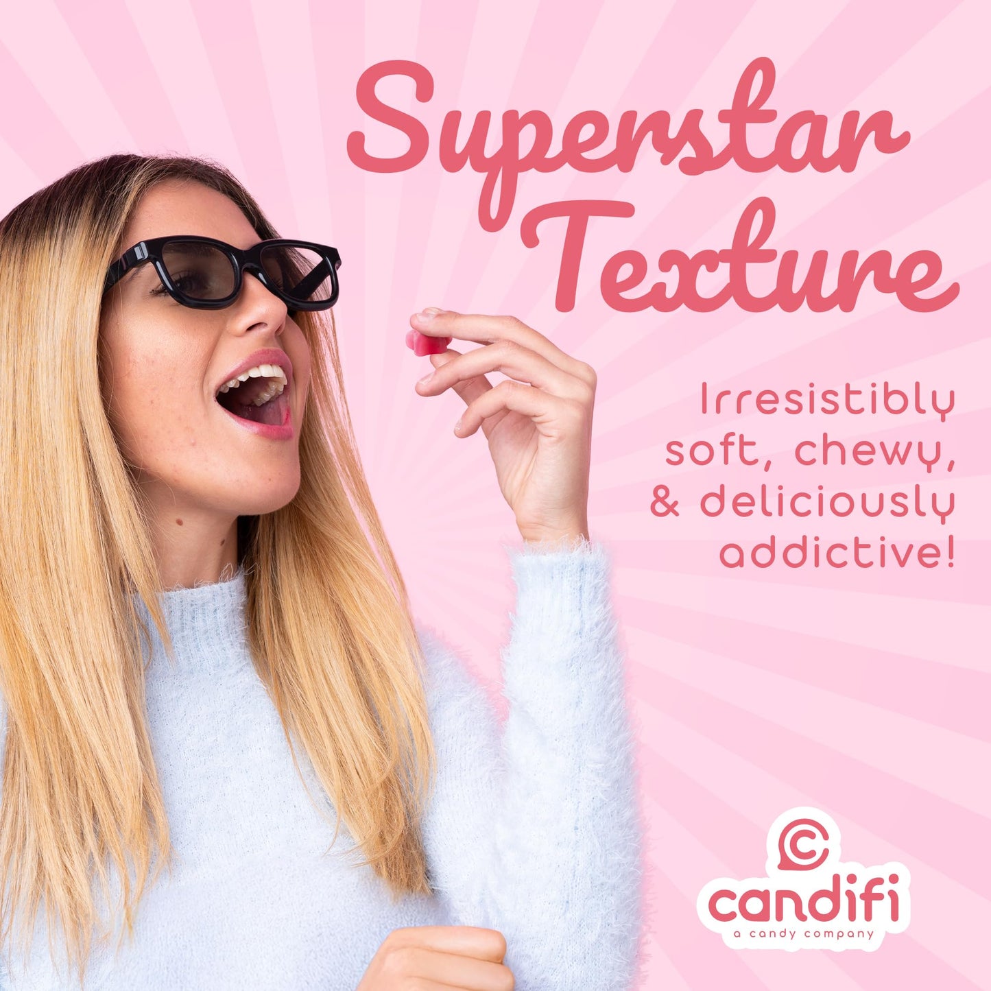 Candifi Dye Free Candy - Superstars Gummy Stars (8 oz) - Vegan Candy - Non GMO - Fruit Flavored Soft Chewy Stars with Natural Colors & Flavors